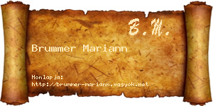 Brummer Mariann névjegykártya